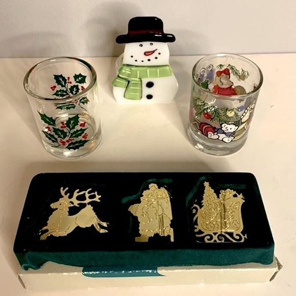 PARTYLITE BRASS/24KT. HOLIDAY CANDLE ORNAMENT DECOR & VOTIVE CANDLE HOLDERS - Picture 1 of 11